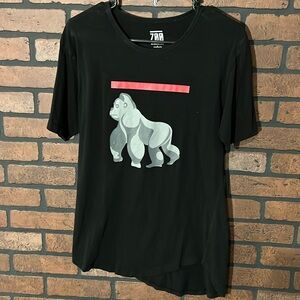 Mens rawgear zoo culture shirt with gorilla. Black. Size medium